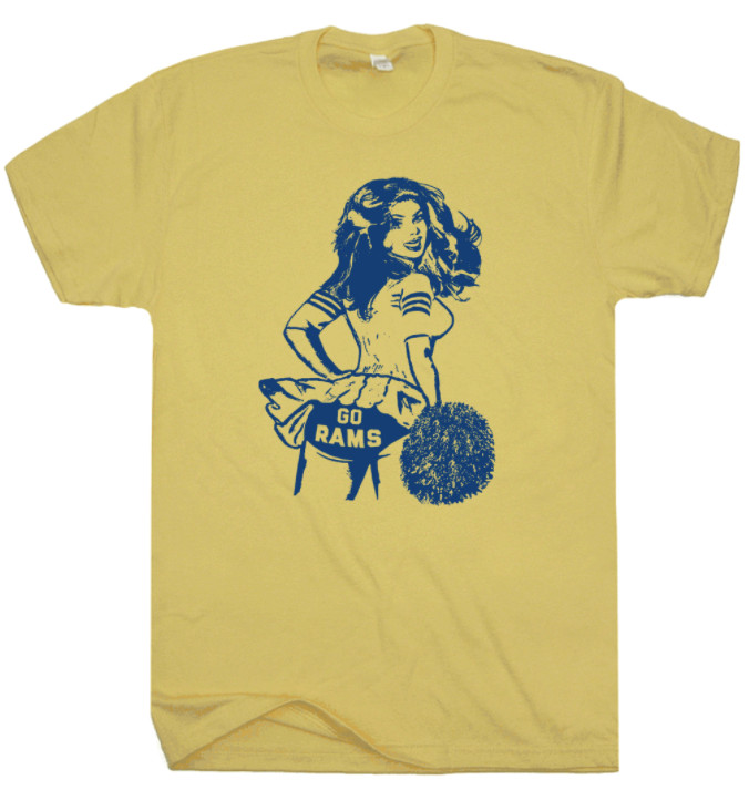 Go Rams T Shirt Vintage Rams Shirt Football Cheerleader Retro Throwback Tee gallery