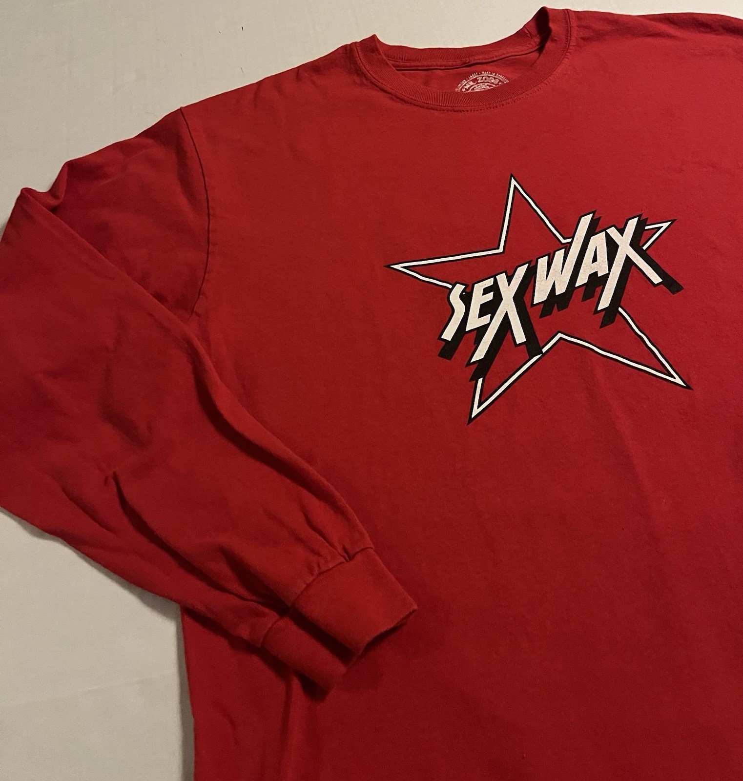 Mr Zogs Sex Wax Surf Board Wax Long Sleeve Red T-Shirt LARGE Beach Summer Ocean gallery