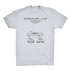 Batmobile Patent T-Shirt. Batman Tee Comfy on Black White or Gray. Premium. NEW