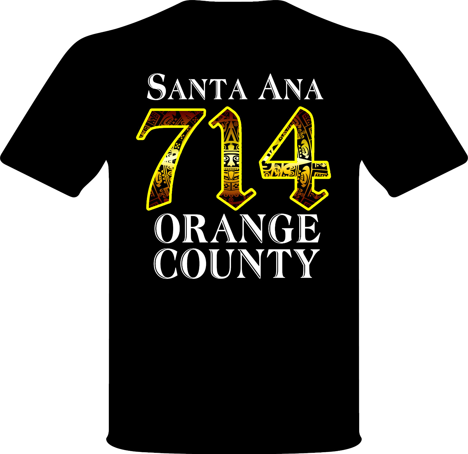 Orange county Aztec calendar tshirt 714 NEW any color any size contact seller