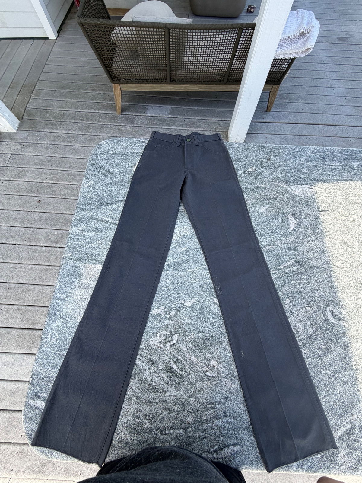 Vintage 2000s Classic Black Cotton Trousers, Unisex Yuppie Style gallery