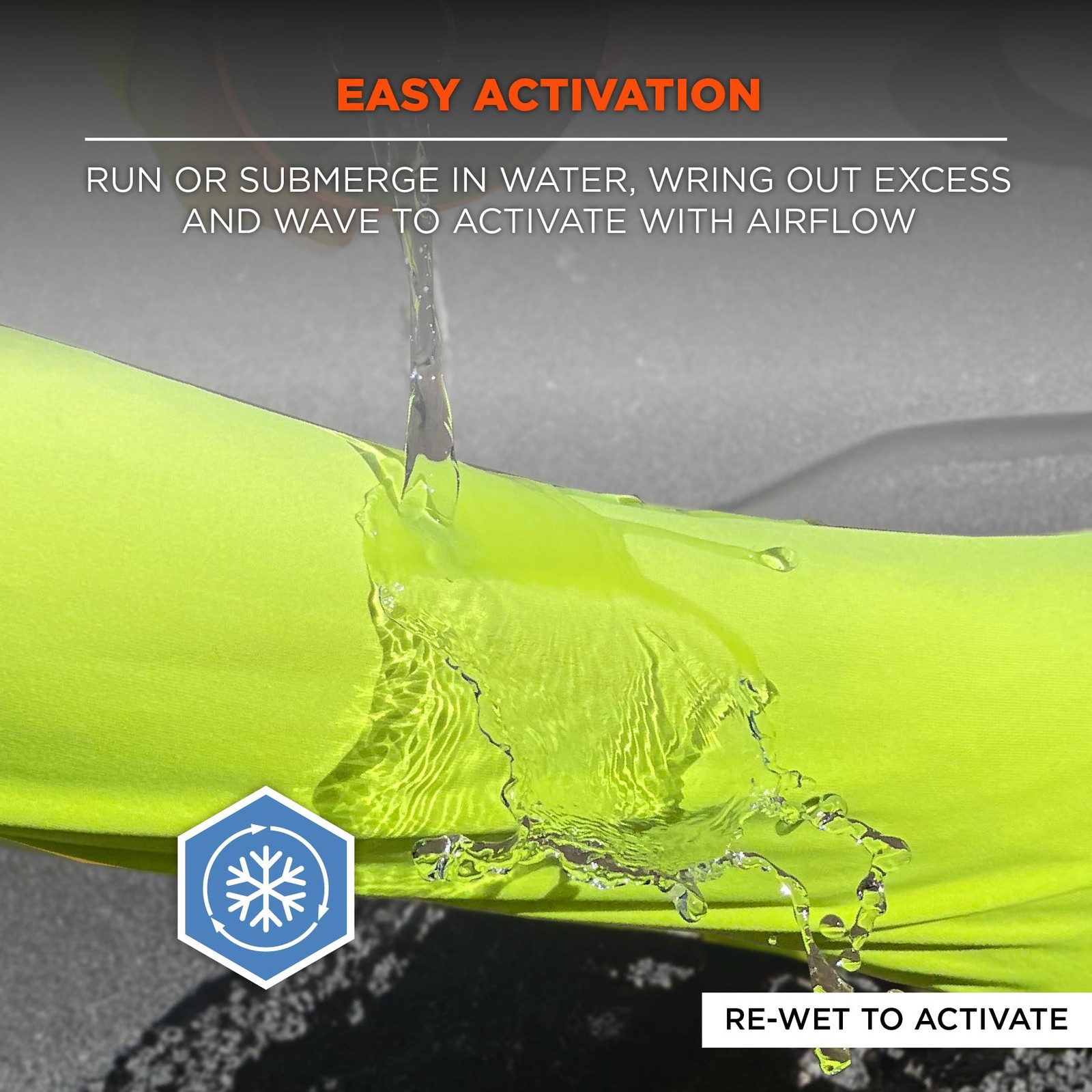 Cooling Hi Vis Reflective Shirt Class 2 UPF 50+ Lime - Instant Cooling Relief gallery