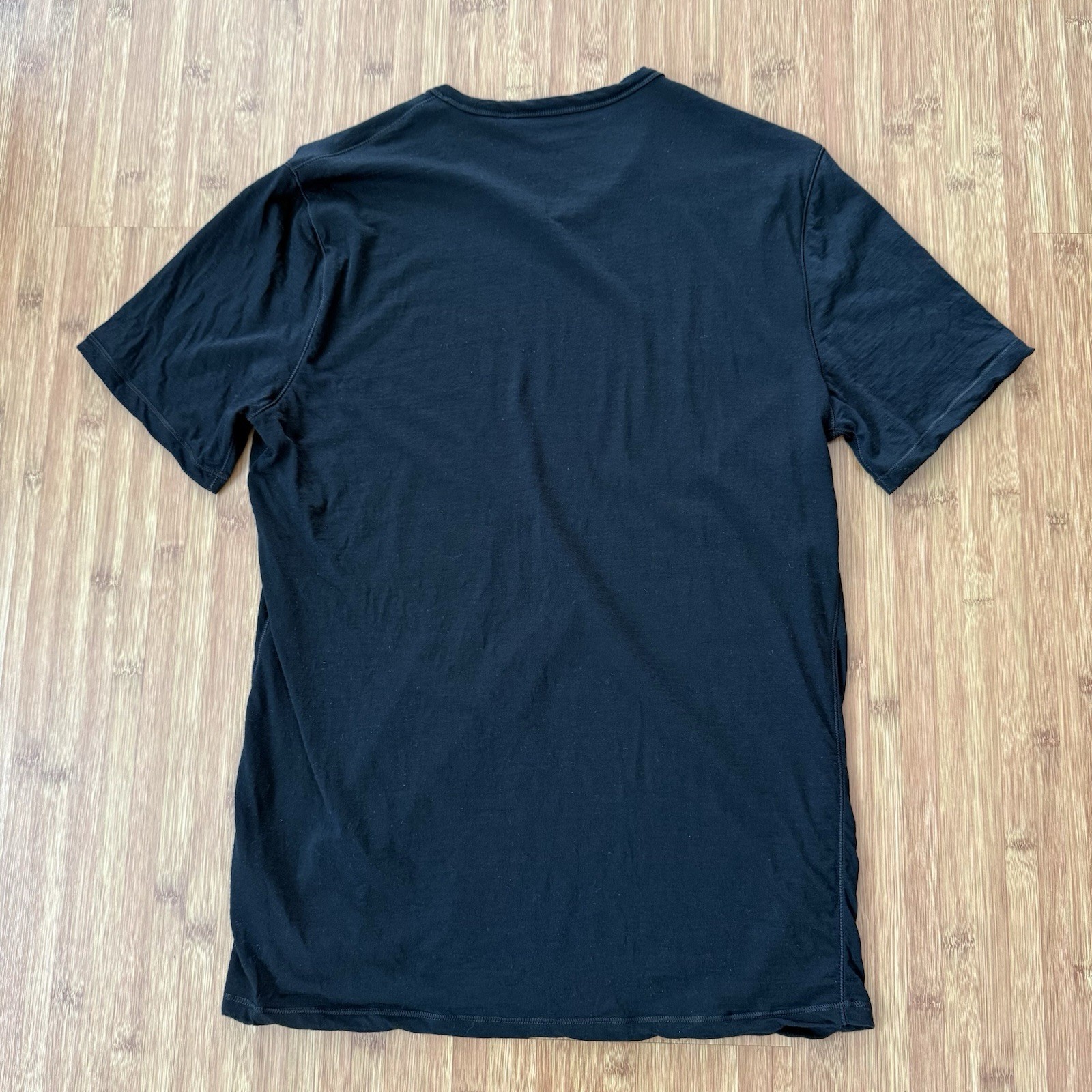 Proof 72-Hour Merino Wool Blend T Shirt Men Medium Black Huckberry Casual SS gallery