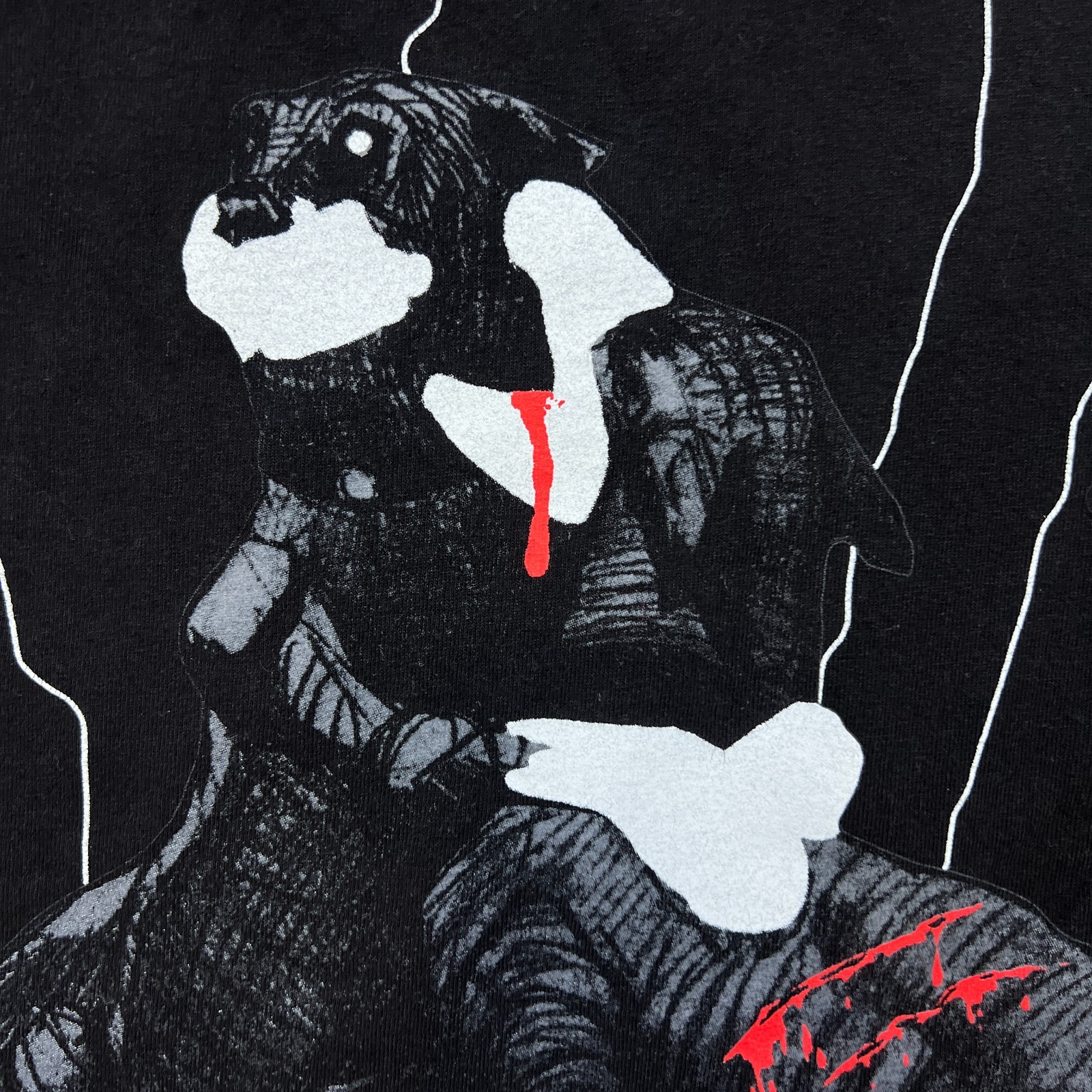 FW19 Vlone x City Morgue Dog T-Shirt Mens Medium Black Hip Hop Graphic T Shirt gallery