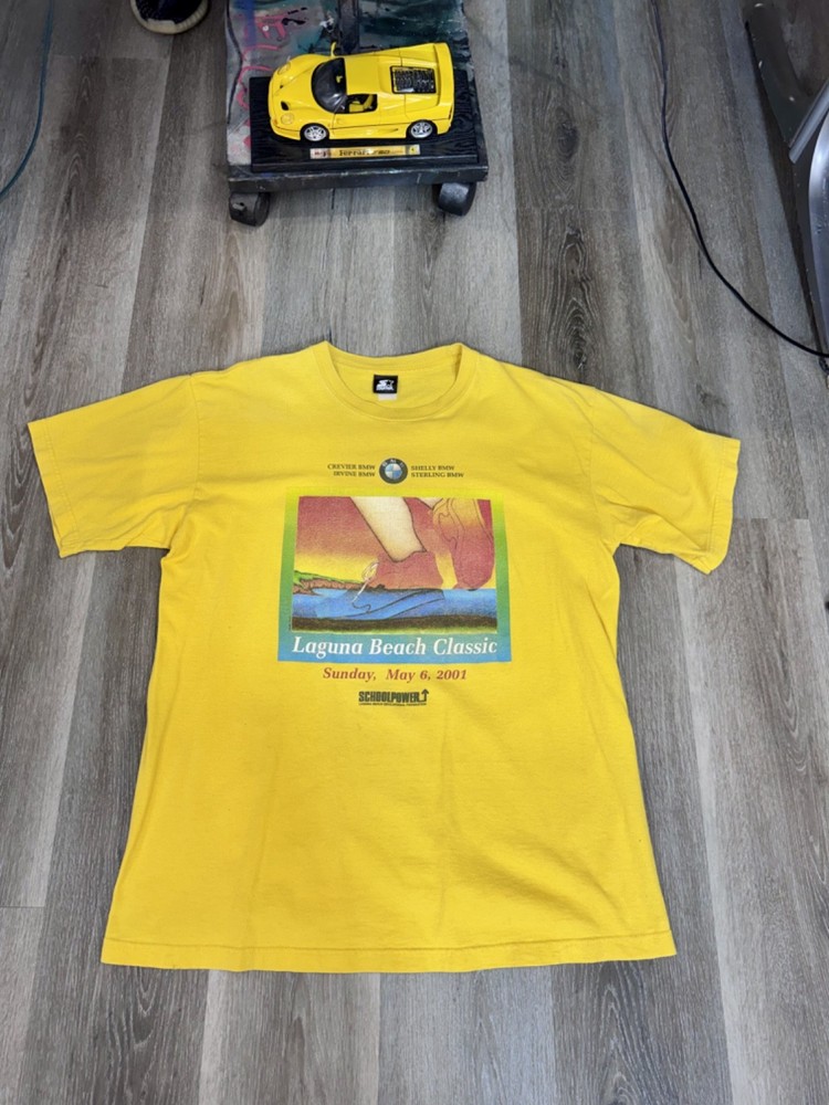 BMW Laguna x Starter Laguna Beach Classic Vintage Premium T-Shirts Mens Large