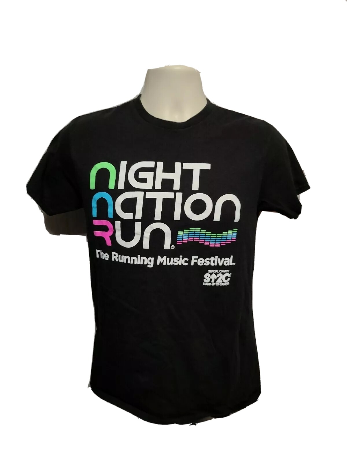 Night Nation Run The Running Music Festival Adult Small Black TShirt
