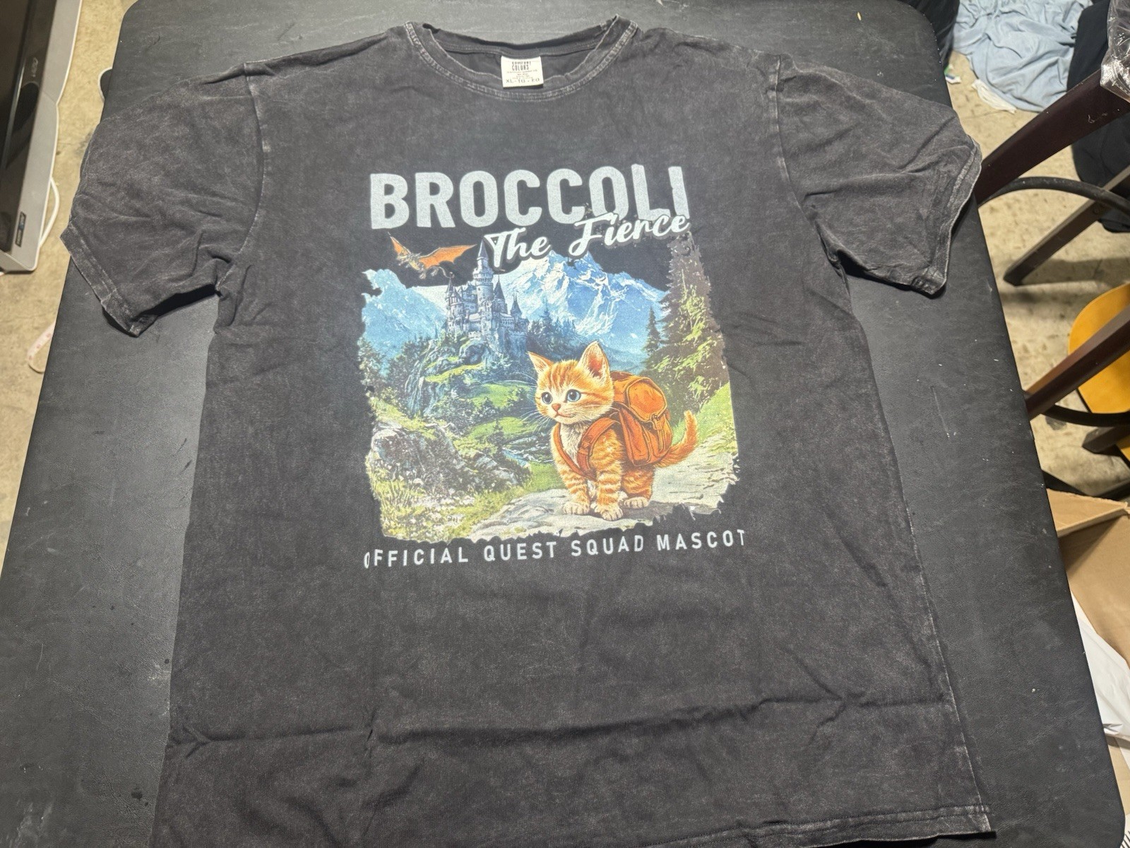Broccoli the Fierce Quest Fantasy Squad Broccoli Cat Cute T-shirt gallery