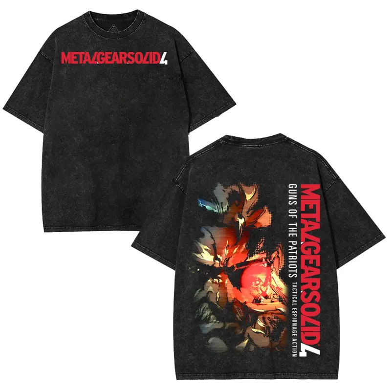 Metal Gear Solid 4 solid Graphic Tee Streetwear T-Shirt