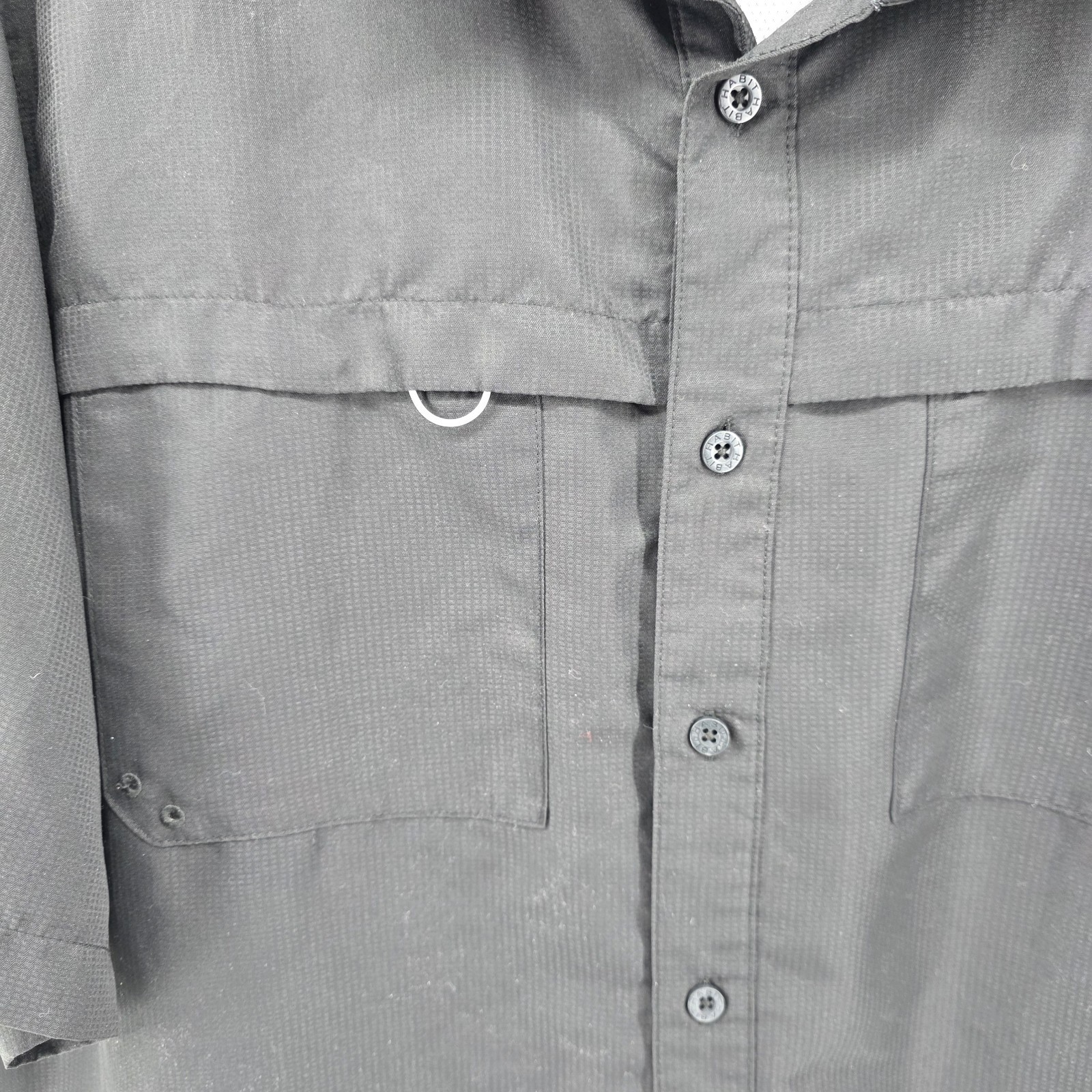 Habit Men's Short Sleeve Blue Springs XL 40 UPF Quick Dry Shirt Rip Stop Fishing gallery