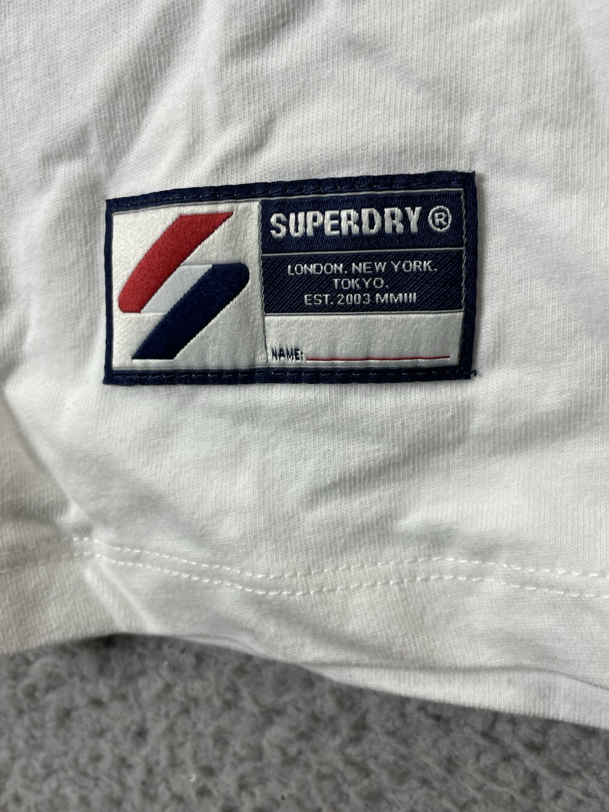 🔥 Superdry • Spell Out Embroidered Logo High Quality T Shirt • Men’s Size M gallery