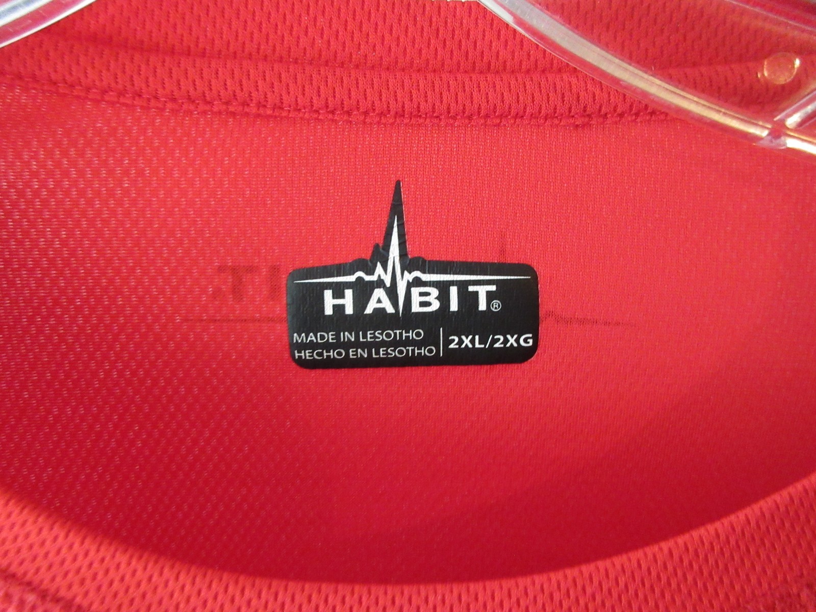 Mens HABIT Red Goji Berry 2XL Crew Neck Long Sleeve T Shirt Pullover Activewear gallery