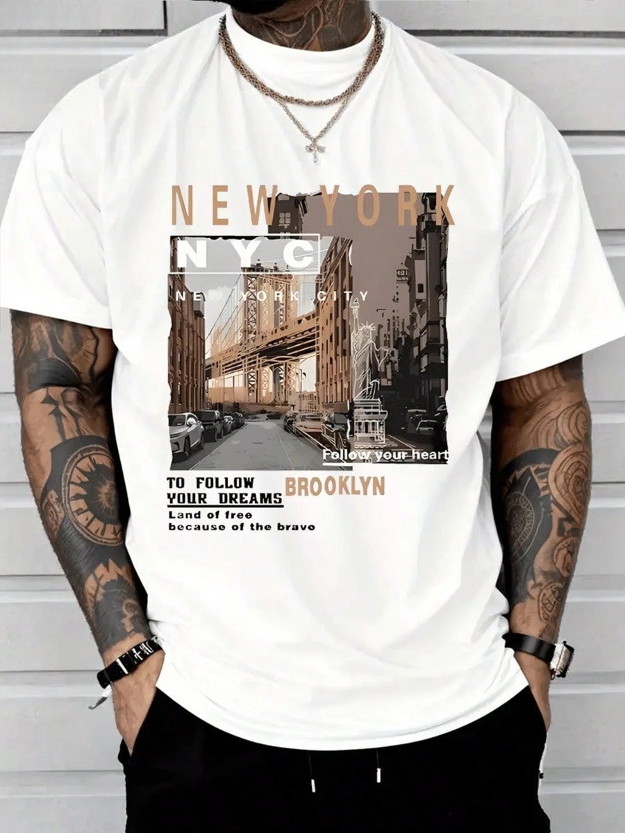 Men's New York Brooklyn Street Scenes, High-Quality Clothing, Fashion T-Shirts gallery