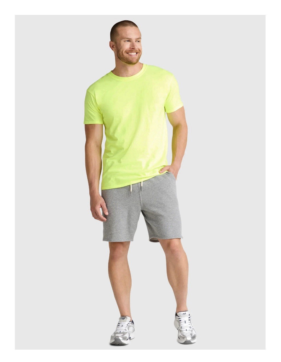 ATHLETIC WORKS Men’s 3XL (54-56) Cotton Active Tee Short Sleeve • Acid Yellow gallery