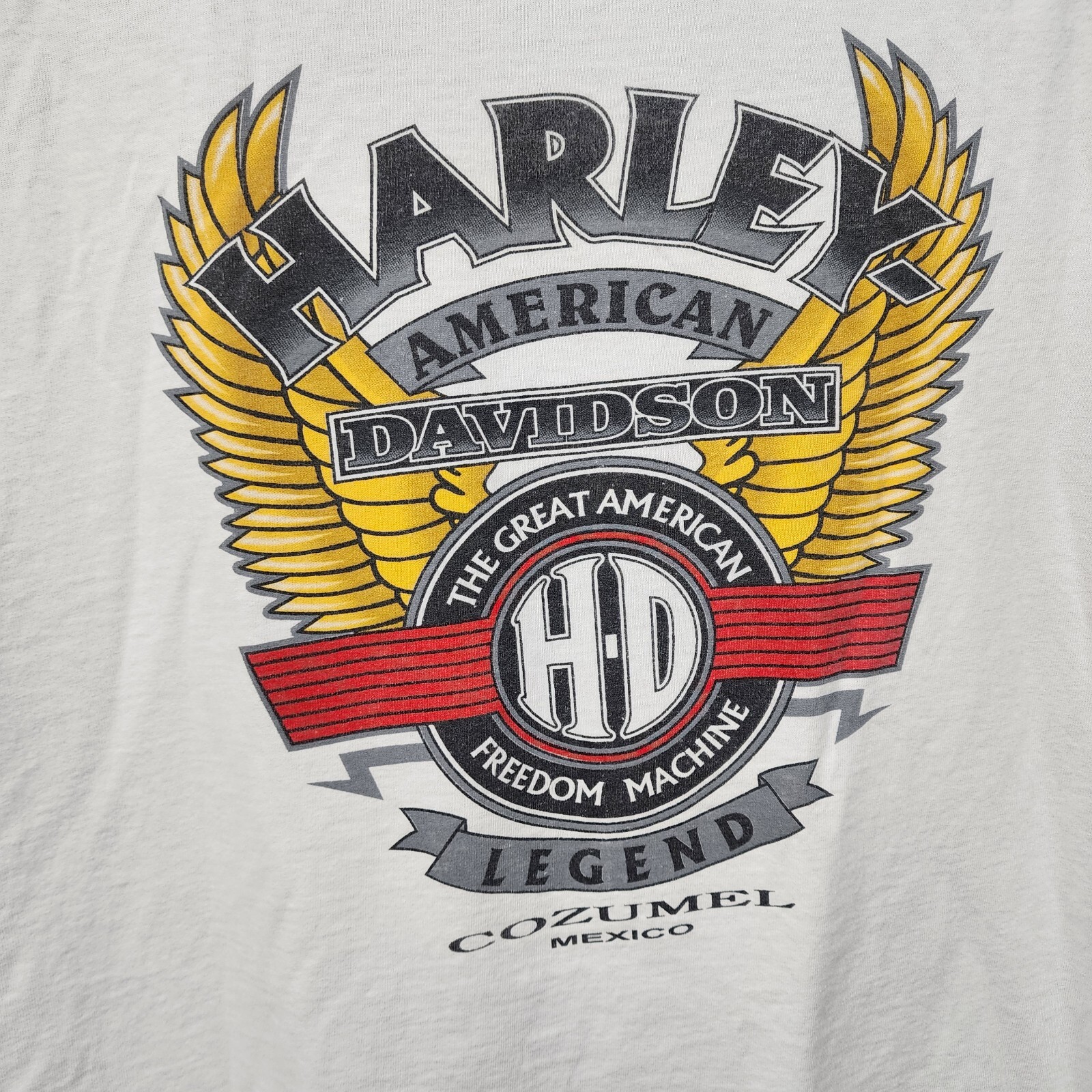 Harley Davidson Cozumel Mexico White T Shirt 48" Chest XL See Description gallery
