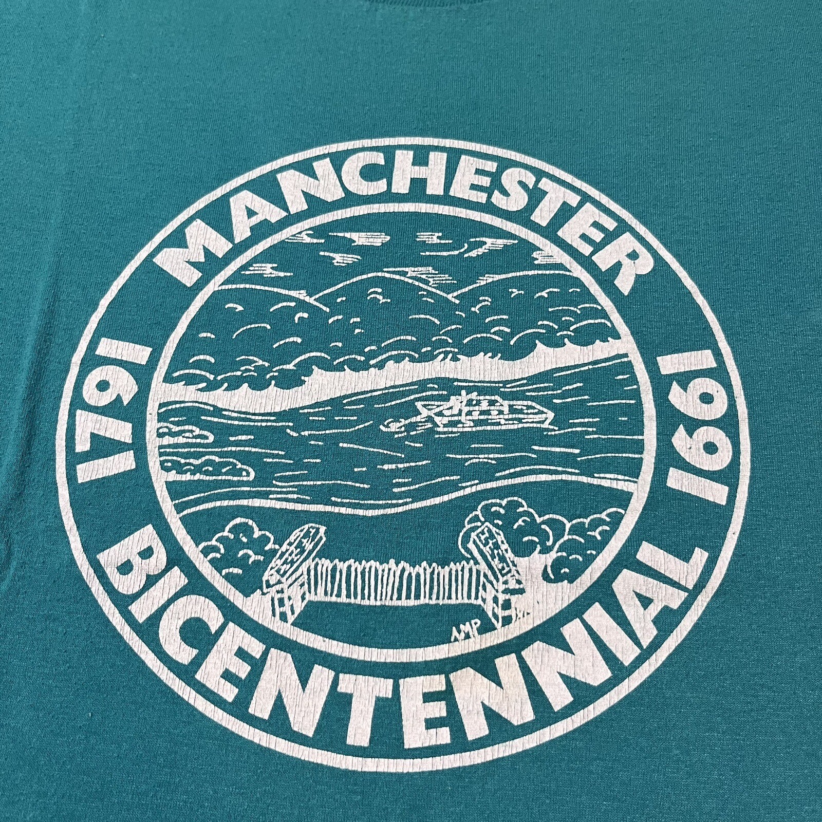 Vintage Manchester Shirt New England Sea Beach Lobster Fisherman Massachusetts gallery