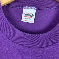 Vintage H. Wolf & Sons Single Stitch Purple Blank 50/50 Tee Shirt Medium 38-40