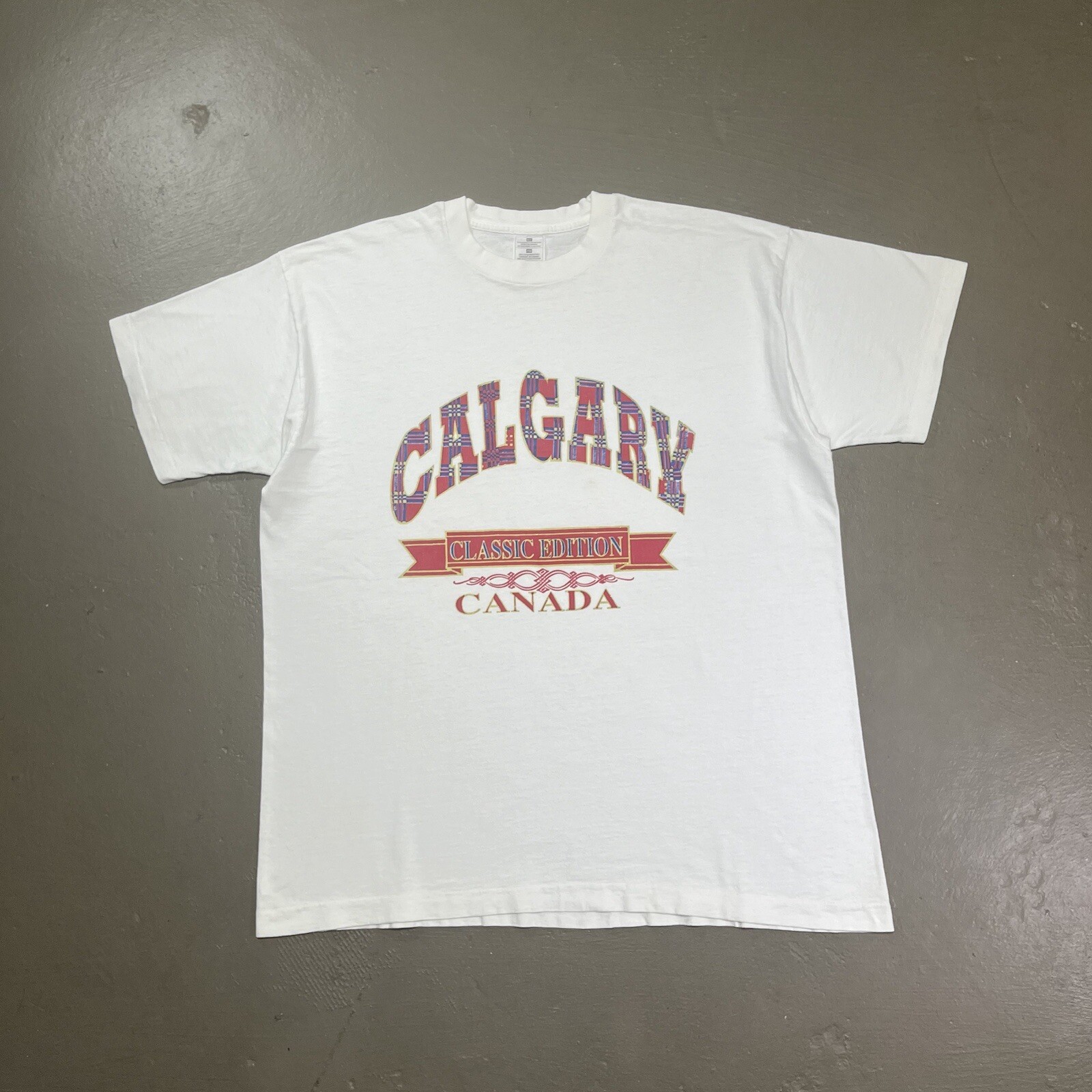 Vintage Calgary Canada T Shirt XL 90s Souvenir Travel Location Fruit Of Loom SS gallery