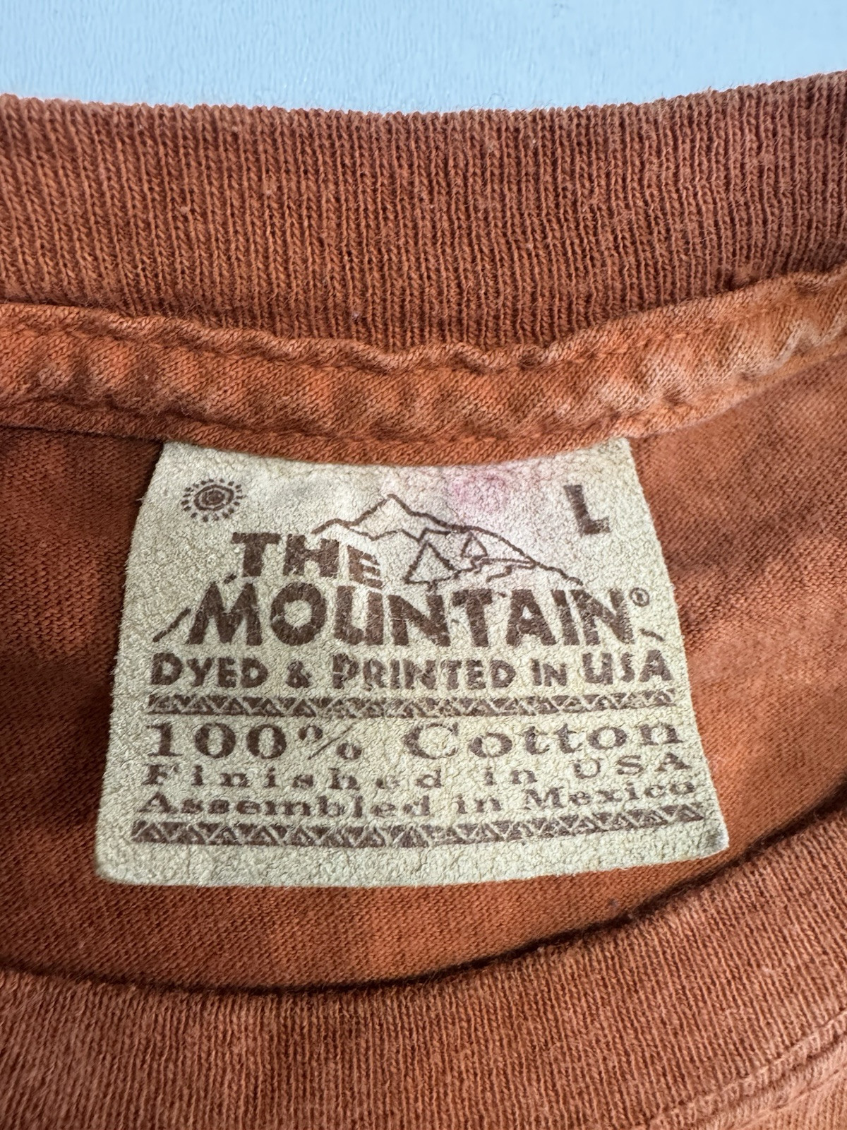 The Mountain Black Panther Burnt Orange Tie Dye T-Shirt Size Large gallery
