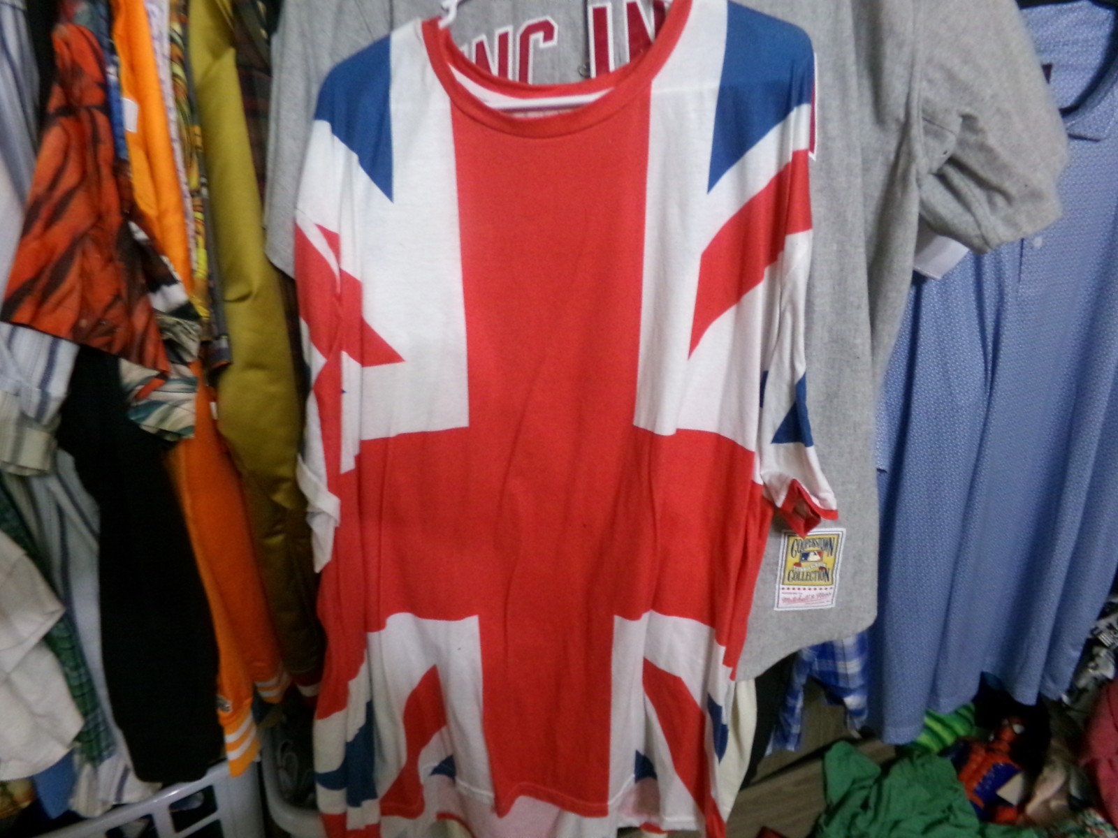 Union Jack Men’s T-Shirt; British Flag; Size 4XL; Used
