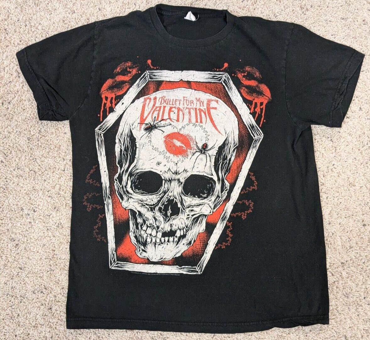 Bullet For My Valentine Shirt Mens Medium Black Heavy Metal Band Tee Skull Y2K gallery