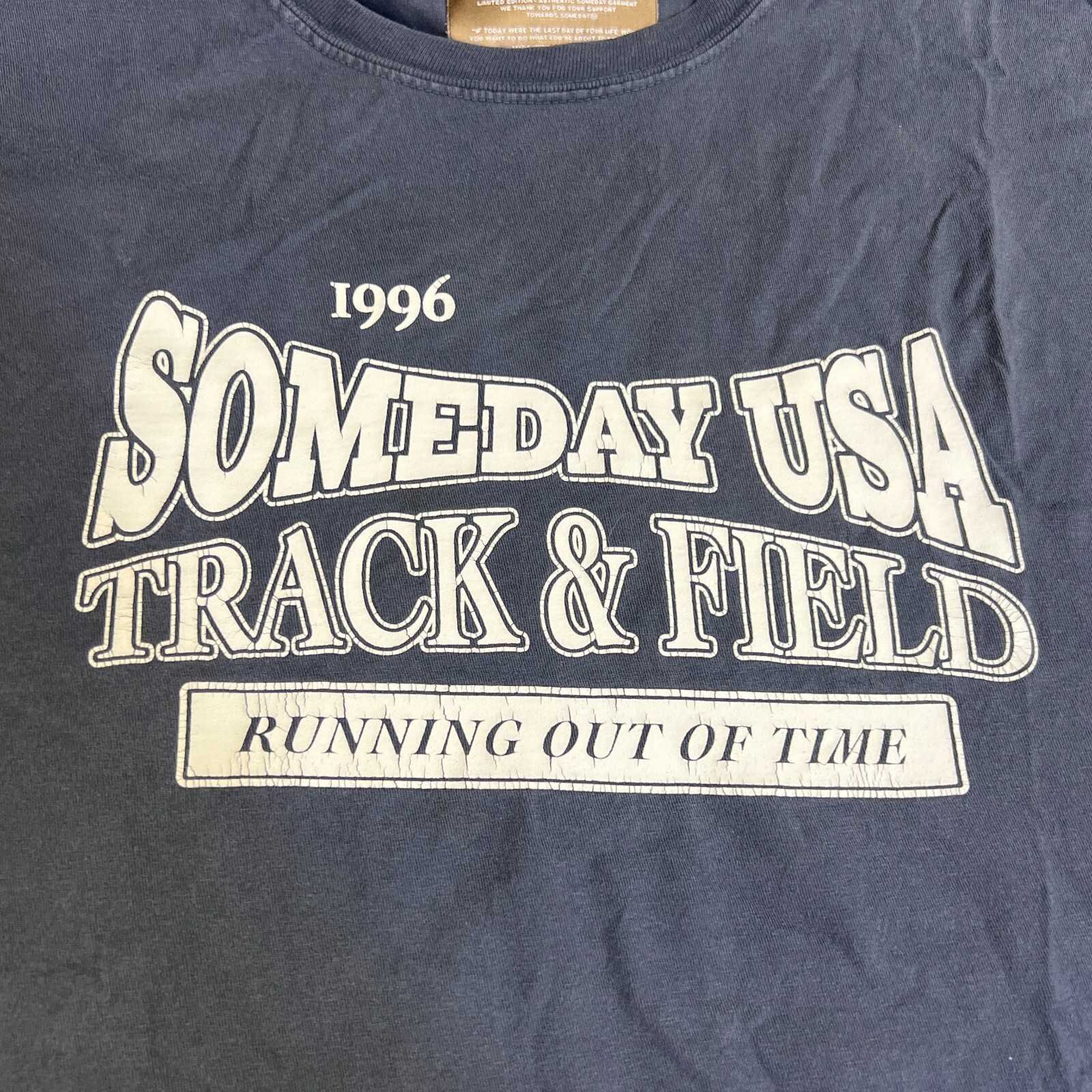 Someday T-Shirt Adult XL Track & Field Running Out of Time 1996 Made In Chicago gallery