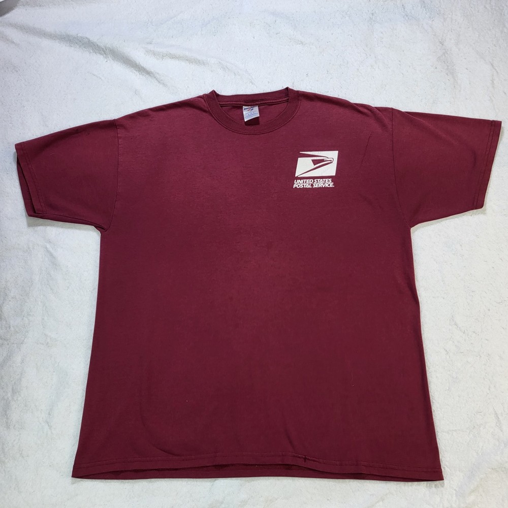 USPS Bellmawr Processing Distribution Center Tee Shirt XL Burgundy Postal USA
