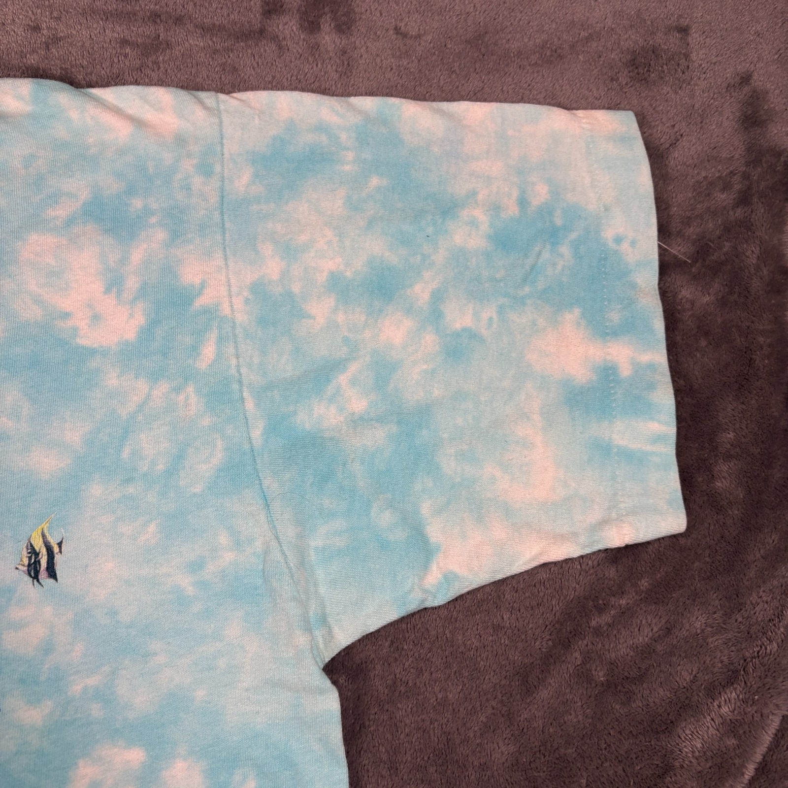Vintage 1992 Coral Reef Aquatic Paradise Liquid Blue T-Shirt Men XL Tie Dye Fish gallery