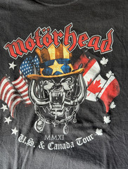 MOTORHEAD 2011 U.S. & CANADA TOUR SHIRT SIZE L NO TEARS, RIPS, ETC LEMMY