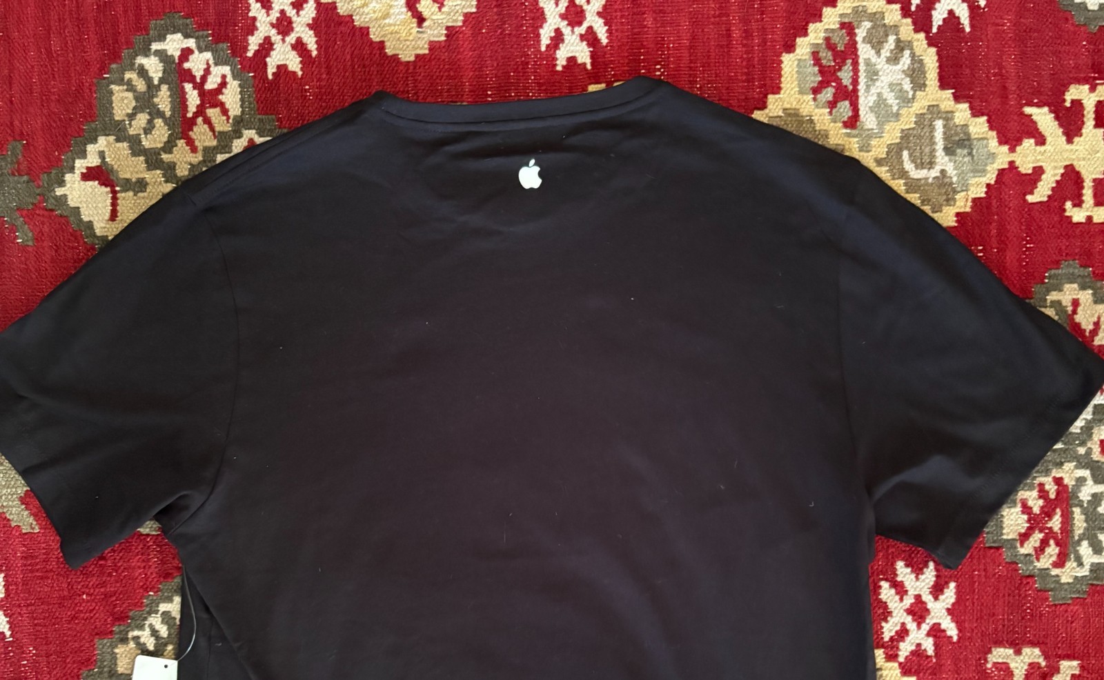 Apple Employee Store T-Shirt Black Multicolor Wordmark Logo Size Large NWT gallery