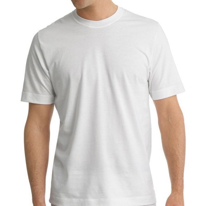 New Men's Heavy Weight Sport Gym Undershirt Cotton Crew Neck T Shirt White gallery