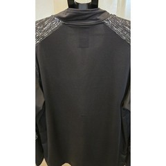Men’s Large Black Reflective Quarter Zip by bcg/BioViz Long-Sleeve Thumb Holes