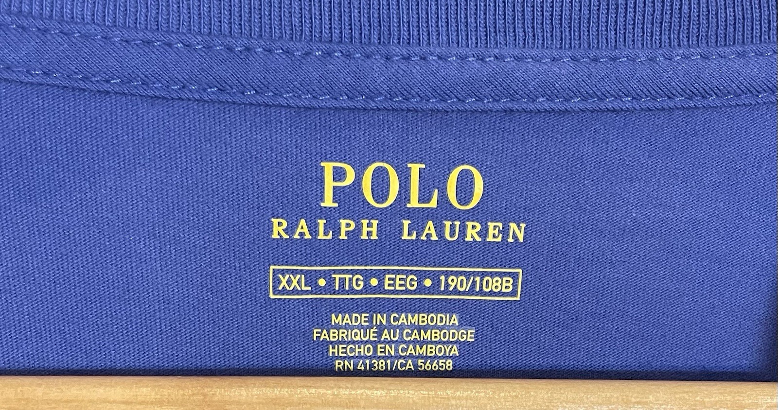 Polo Ralph Lauren Long Sleeve Crewneck Tee Shirt Periwinkle Blue Cotton Mens XXL gallery