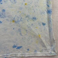Roark Revival Mens Shirt Small White Blue Yellow Tie Dye ‘Fear The Sea’ Surfer