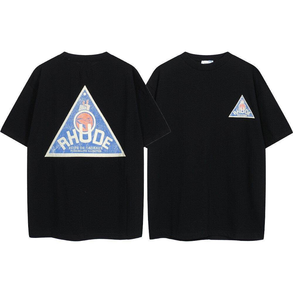 🎁🎁33Style Men Women RHUDE High Quality Cotton Short Sleeve Polo T-Shirt S-2XL gallery