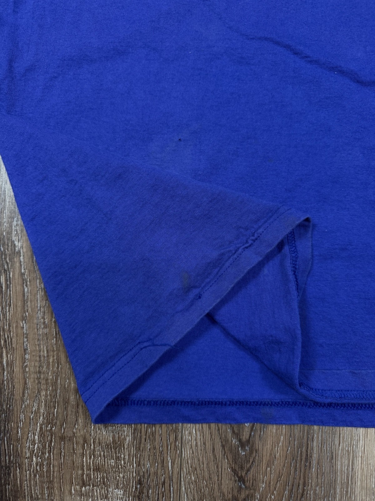 Vintage Russell Athletic T-Shirt Large Royal Blue High Cotton Pocket 90s gallery