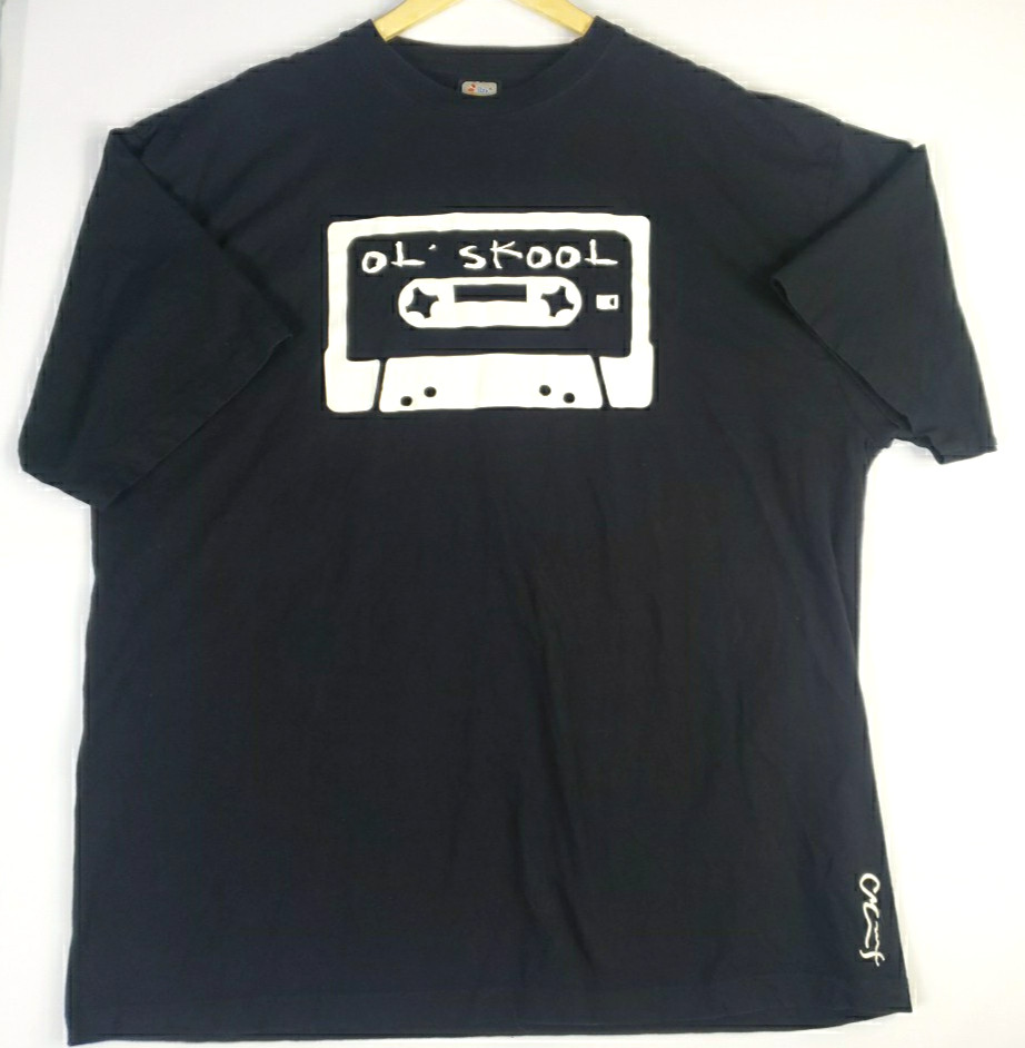 Ol Skool On Cassette Tape 3X Large Black T-shirt International Basic Source gallery