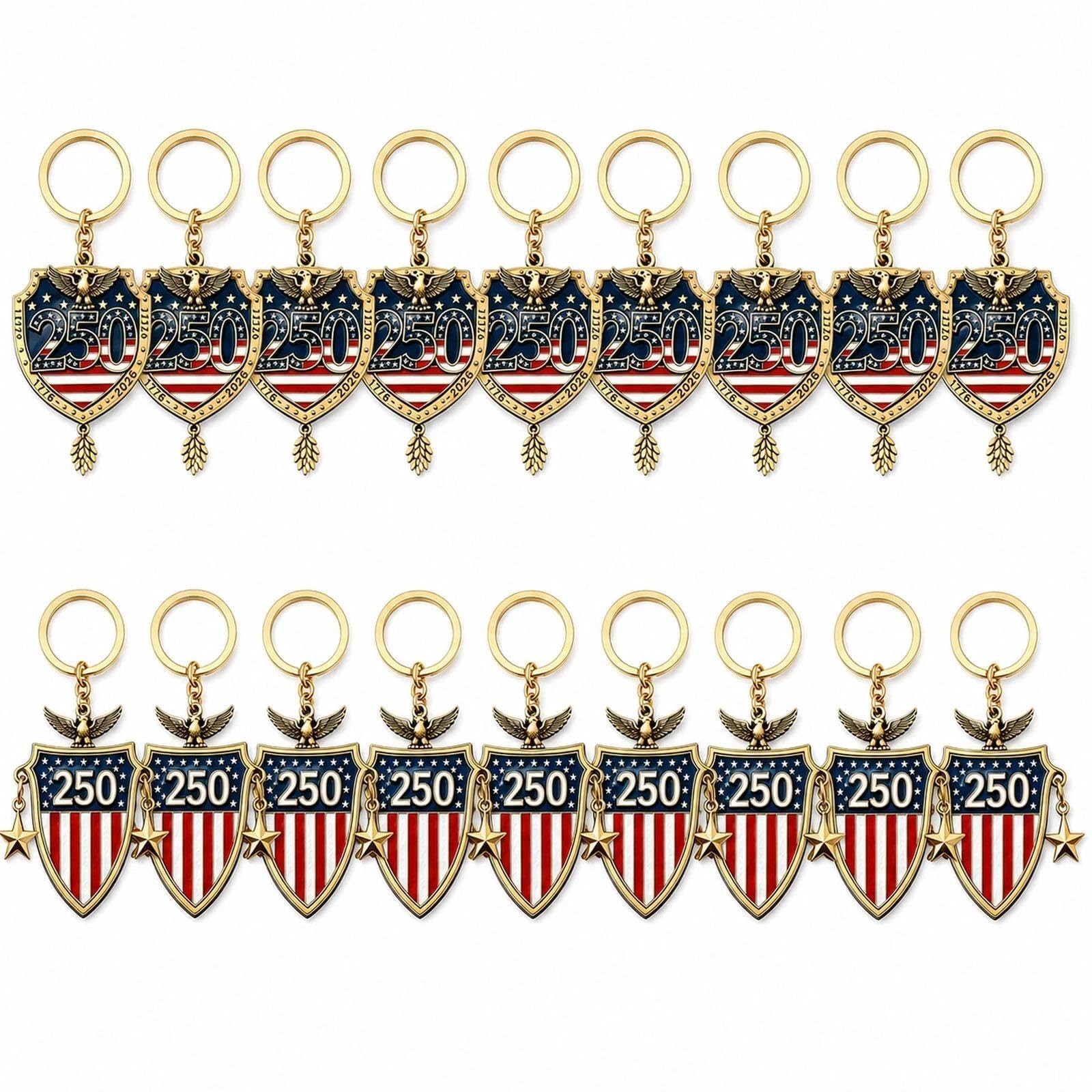 20pcs 250th Anniversary Commemorative Medal 2d Acrylic Keychain Hanger for Th... gallery