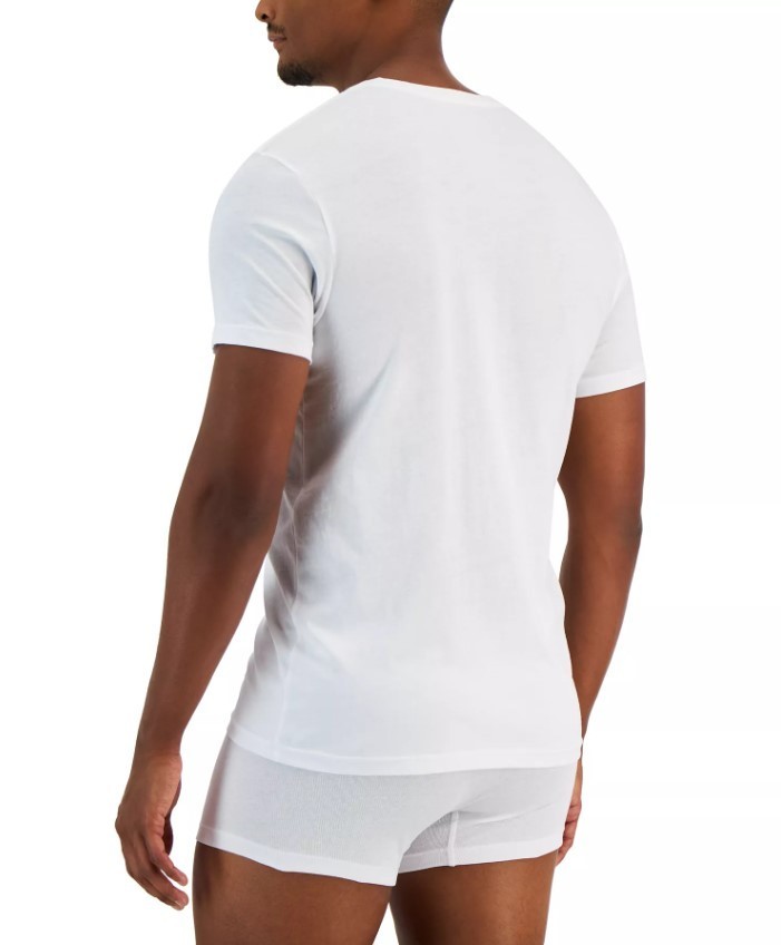 Alfani Men's 4-Pk. Classic-Fit Solid Cotton Undershirts White XL gallery