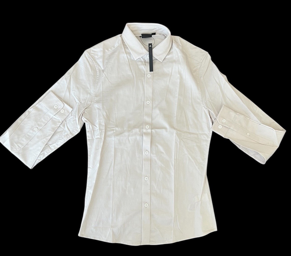 Beige Cotton Button-Up Blouse 2XS gallery
