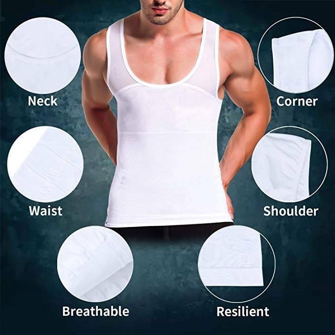 Men Best Slimming Body Shaper Trimmer Tummy Control Tank Male Corset Girdle Top gallery