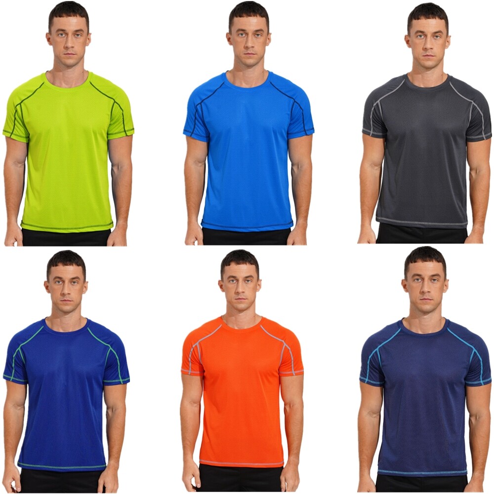 Men's Quick Dry Rash Guard Swim Shirt Sun Protection UPF 50+ T-Shirt Running Top gallery