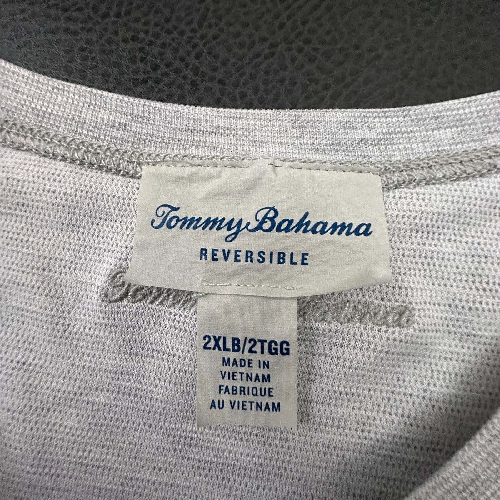 Tommy Bahama T Shirt Mens 2XL Big Gray Reversible Modal Blend Comfort Luxe Tee gallery