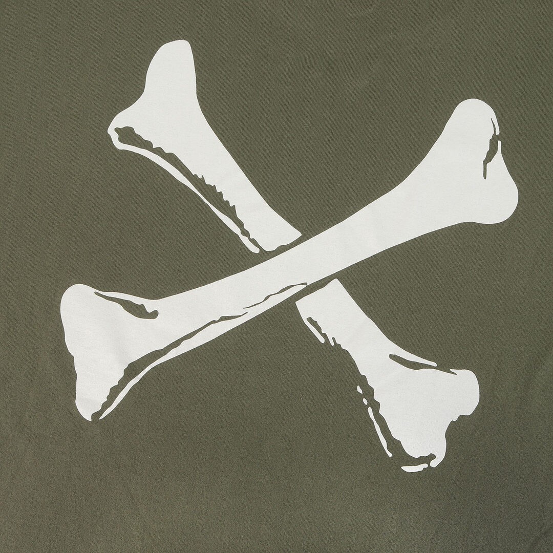 WTAPS Double Taps T-Shirt Olive Drab Size: XL | 21AW Crossbones Long Used BEEG-0 gallery