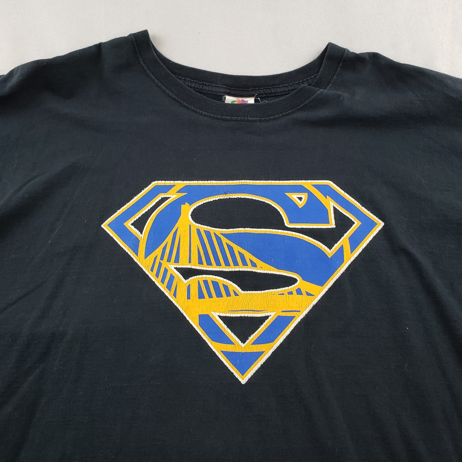 Golden State Warriors Superman T Shirt Silk Screened 2 Sided 3XL Vintage Y2K gallery
