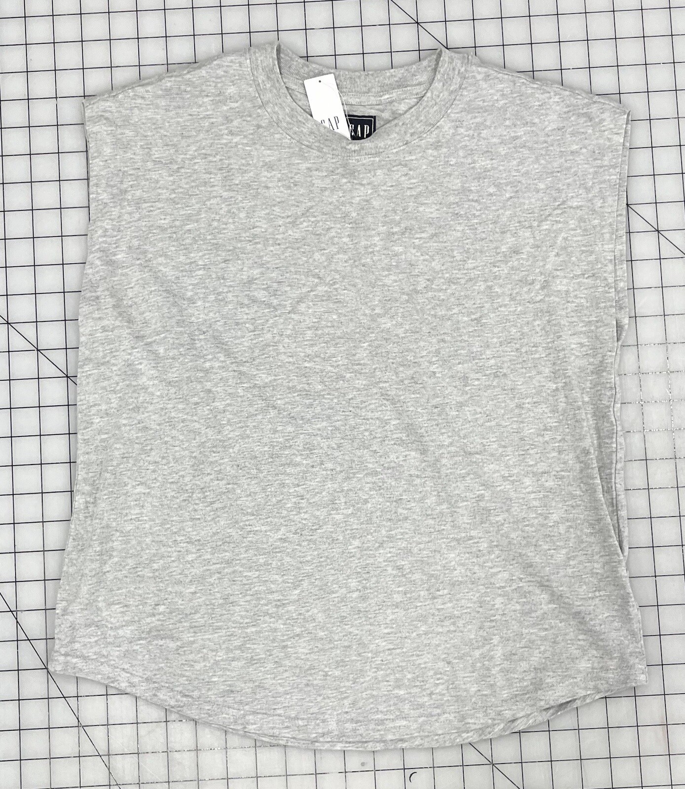 Gap Grey Cap Sleeve T Shirt  Medium I9