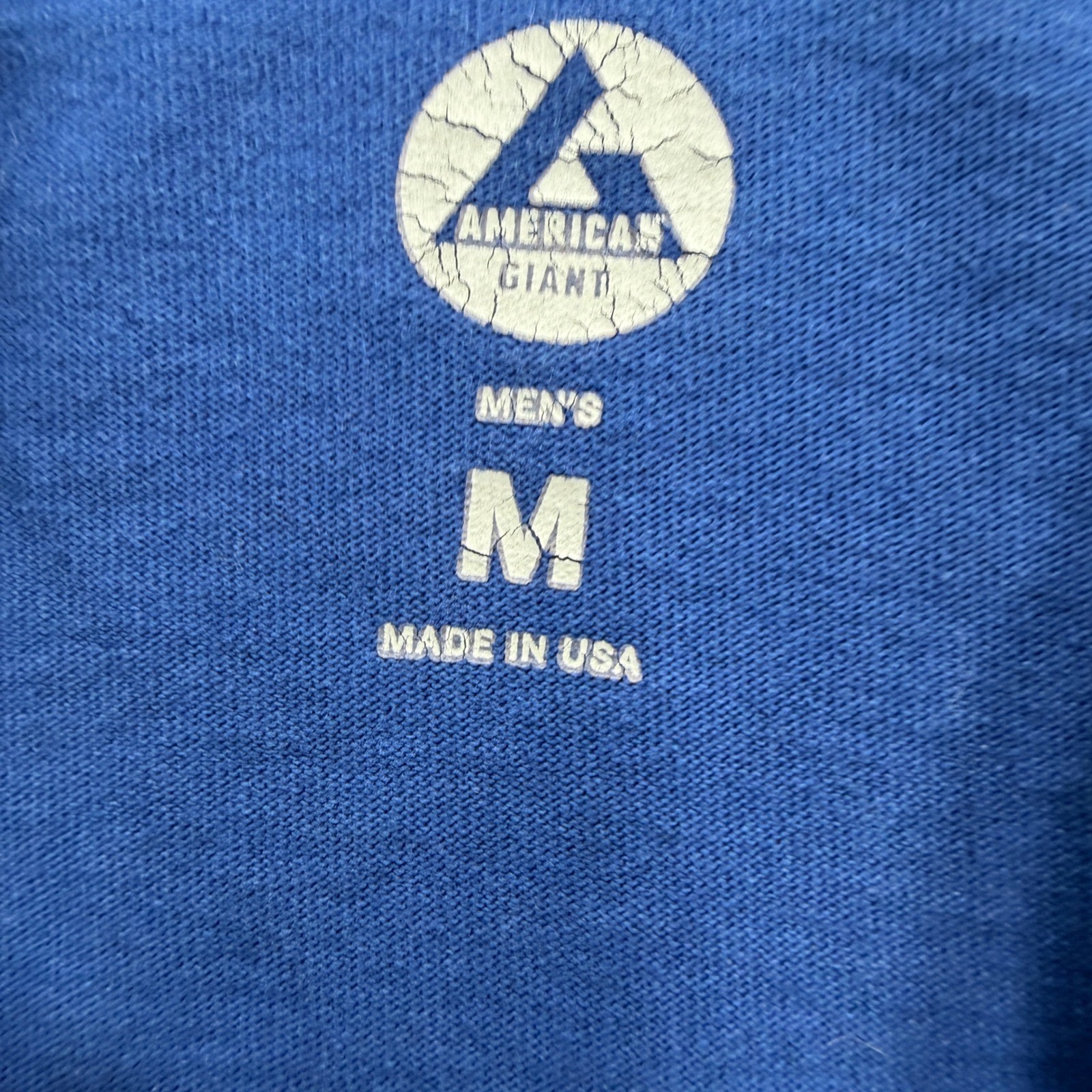 American Giant Mens Blue Long Sleeve Hooded T-Shirt Pullover Size M Made in USA gallery