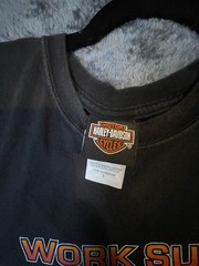 Vintage Harley-Davidson Work Sucks Let’s Ride T-Shirt, East Coast Quanitco, VA