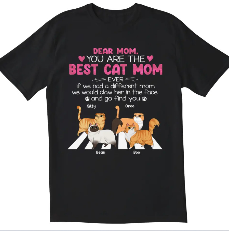 Happy Mother’s Day , Personalized Gifts Tee Best Cat Mom Shirt S-234XL