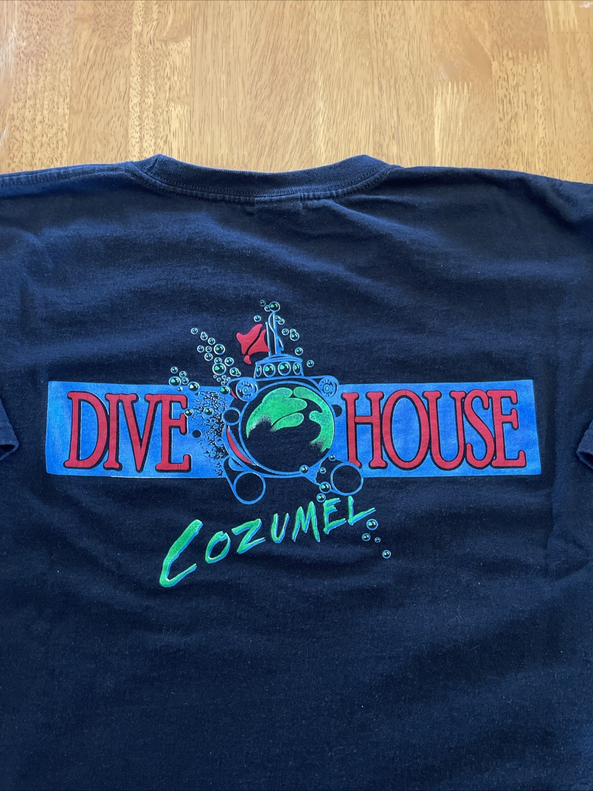 Dive House Cozumel Mexico Shirt Men’s 2XL Short Sleeve Black Scuba Diving Y2K gallery
