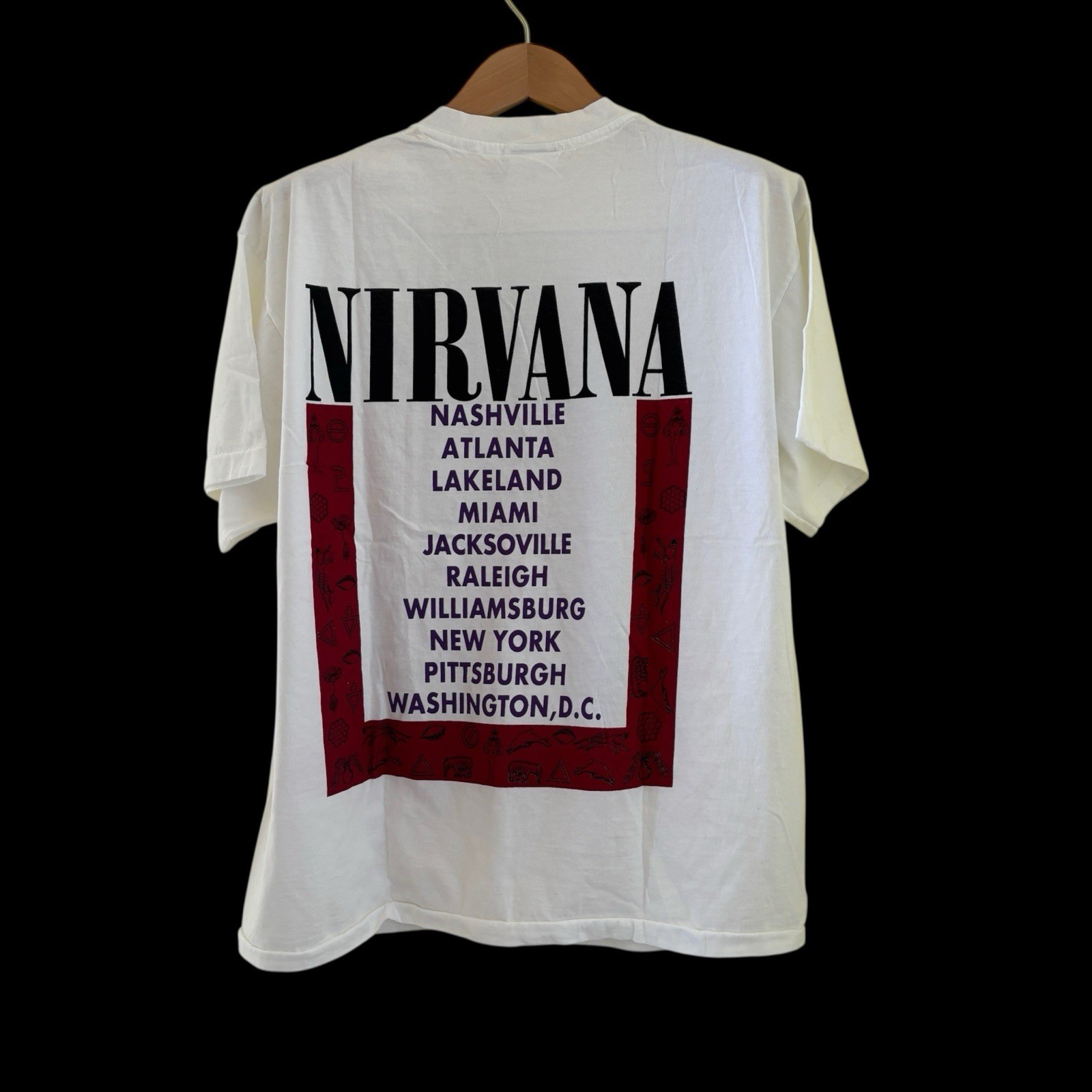 NIRVANA vintage 1993 IN UTERO TOUR t shirt blue Reprint size XL gallery